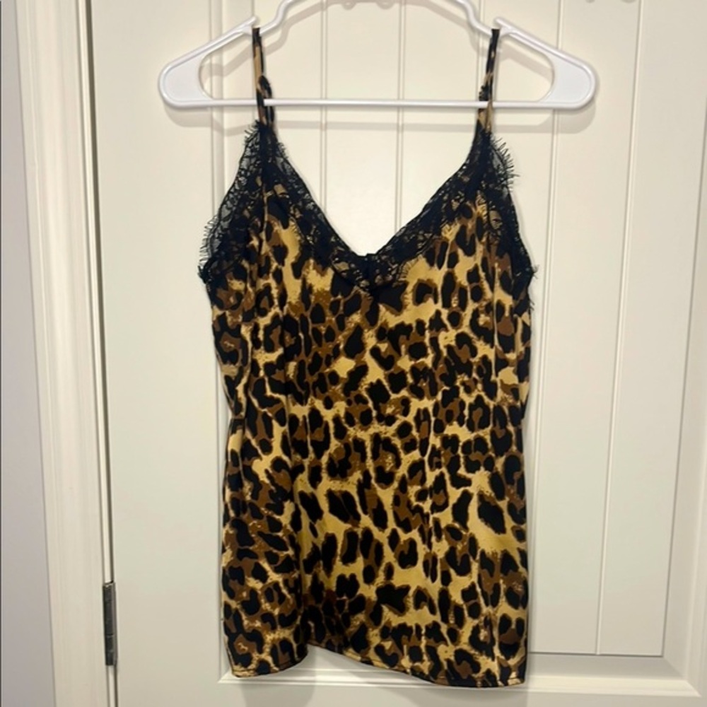 Leopard print & Lace Tank - Medium